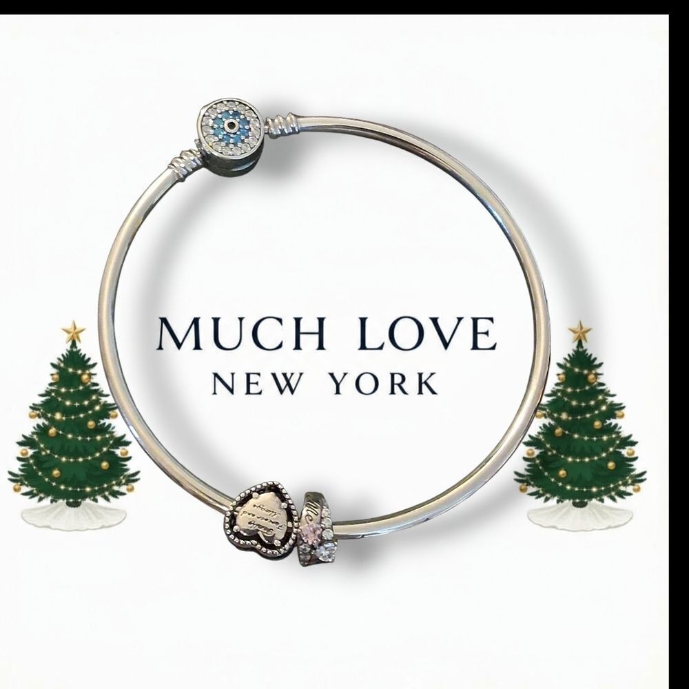 S925 Bangle With S925 Charms Marked Family, You & Me. Believe In Yourself